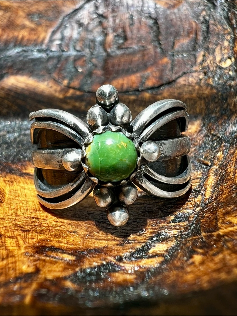 Kingman Turquoise Ring Size 9.25 Sterling Silver | Southwestern | Bohemian
